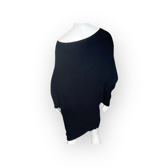 Plein Sud JEANIUS ☻ Asymmetrical Cashmere Sweater Tunic Bat Wing Dress ☻︎ Black - Picture 6 of 14